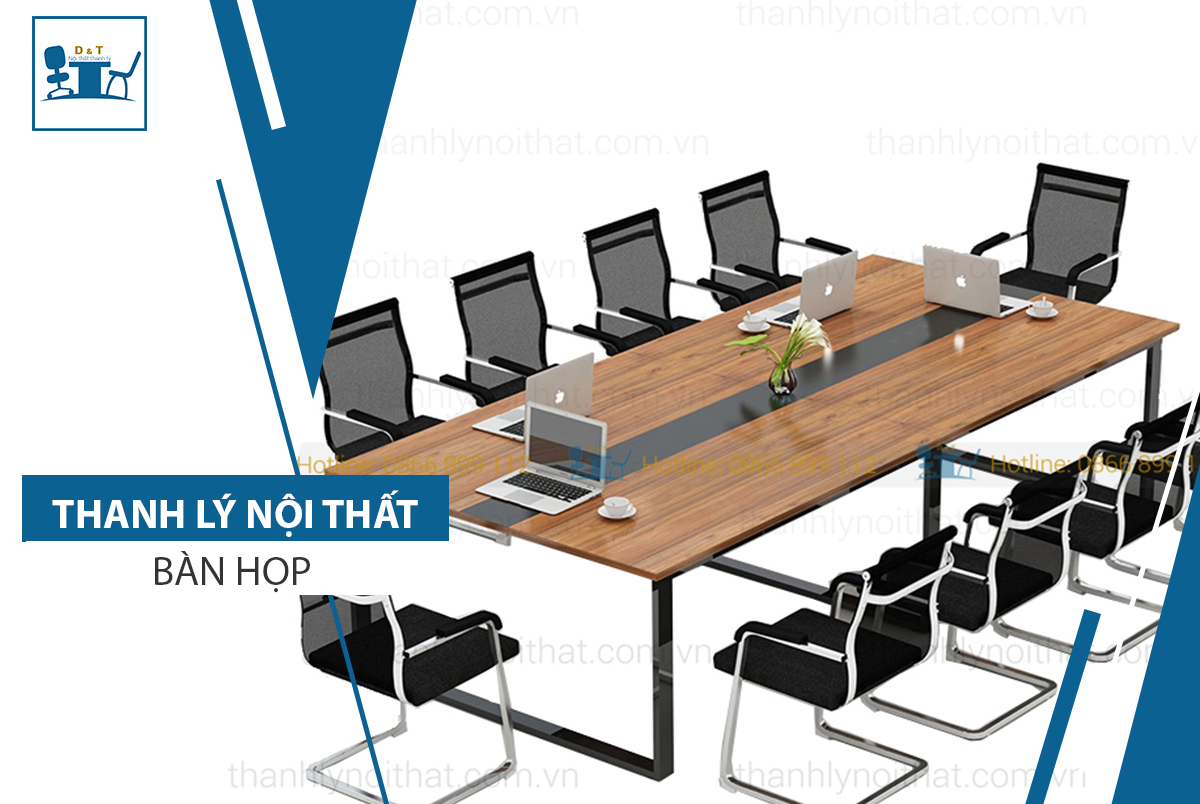 Thanh lý bàn họp chân sắt D&T HCS23